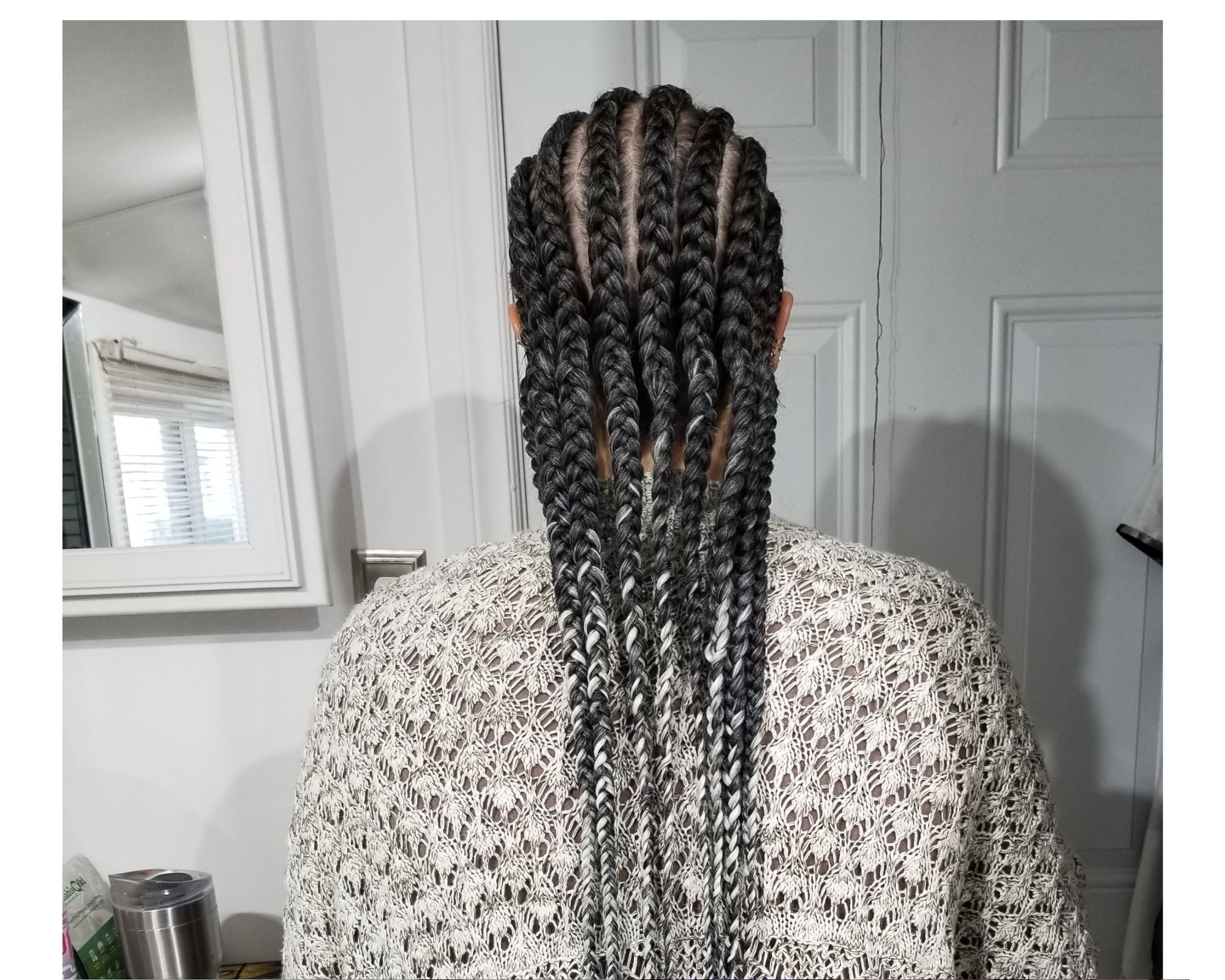 girl with cornrow braids style